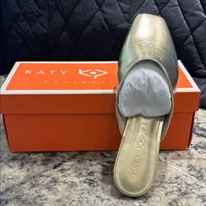 Katy Perry Collections Metallic Gold Mules